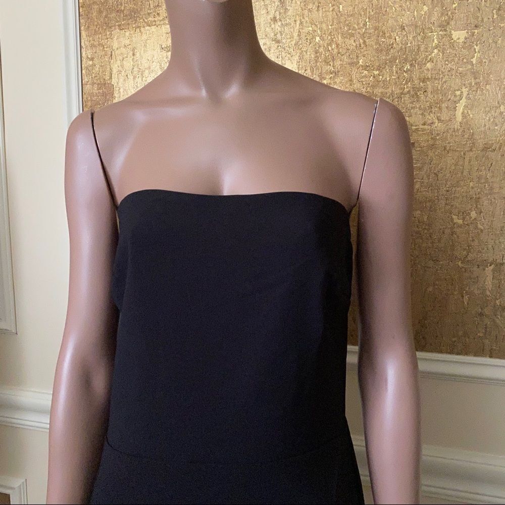 NWT LUCY PARIS strapless faux feathers hem dress L - Picture 7 of 16